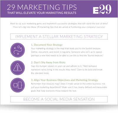 29 Marketing Tips from E29 Marketing